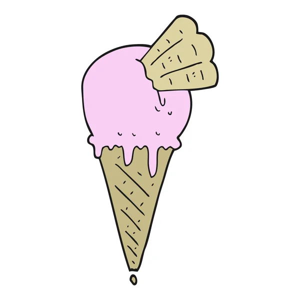 Cartoon glace cône — Image vectorielle