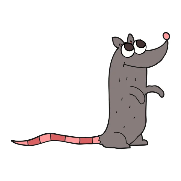 Rat dessin animé dessiné à main levée — Image vectorielle
