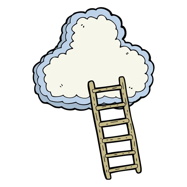 Cartoon ladder to heaven — Stock Vector