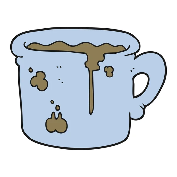 Cartoon alte Kaffeetasse — Stockvektor