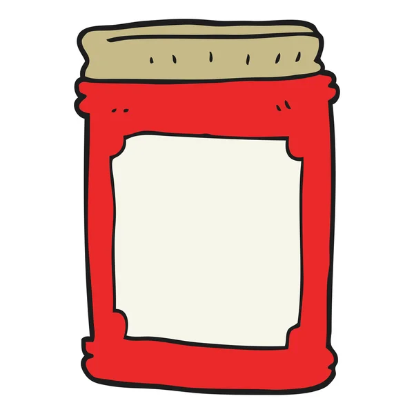 Pot de confiture de bande dessinée — Image vectorielle