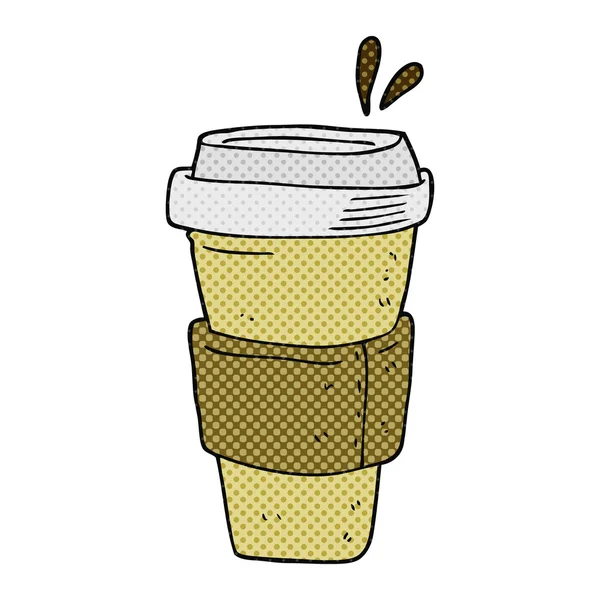 Taza de café de dibujos animados — Vector de stock