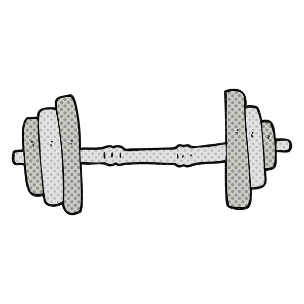 Freehand drawn cartoon barbell — Stock Vector