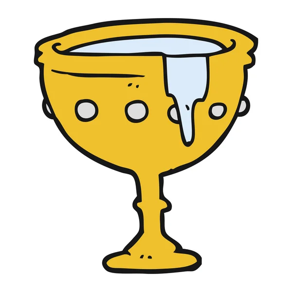 Desenho animado copo medieval — Vetor de Stock