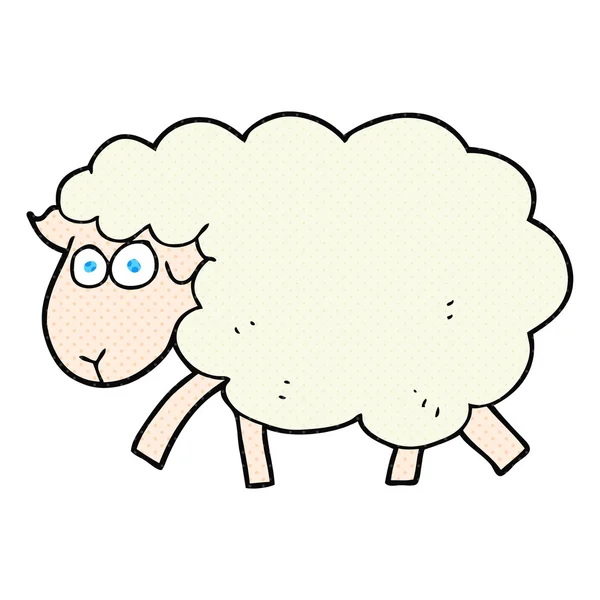 Disegnato a mano libera pecore cartone animato — Vettoriale Stock
