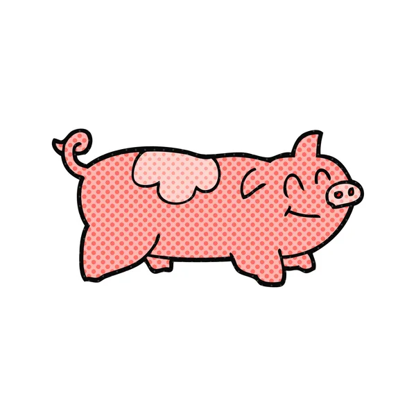 Porco desenho animado desenhado à mão livre —  Vetores de Stock