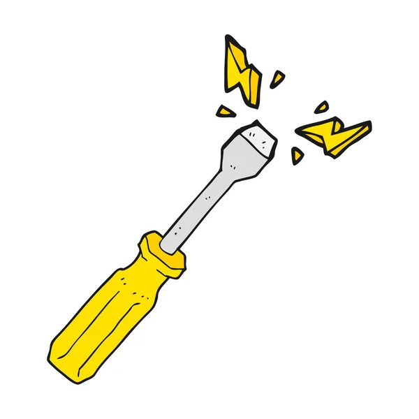 Freehand drawn cartoon screwdriver — Stock Vector