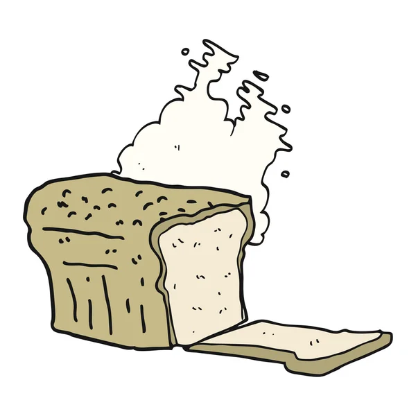 Cartone animato pane fresco al forno — Vettoriale Stock