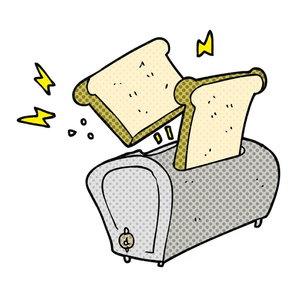 Freihand gezeichneter Cartoon-Toaster — Stockvektor