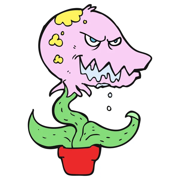 Cartoon monster plant — Stockvector