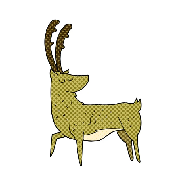 Cartoon manly stag — Stock vektor