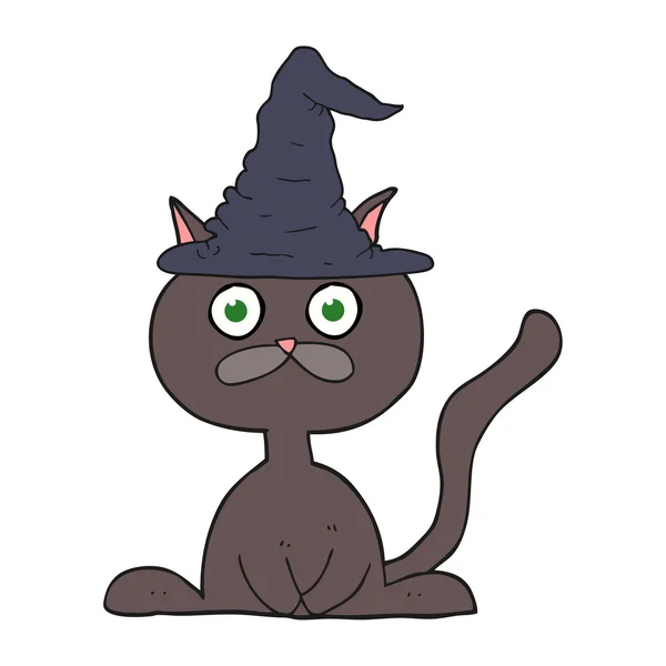 Cartoon halloween cat — Stock Vector