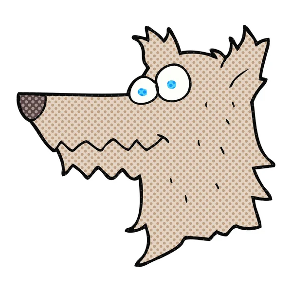 Zeichentrickfilm Wolfskopf — Stockvektor