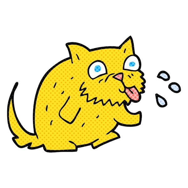 Cartoon kat waait framboos — Stockvector