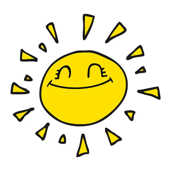 Happy cartoon sun — Stock Vector