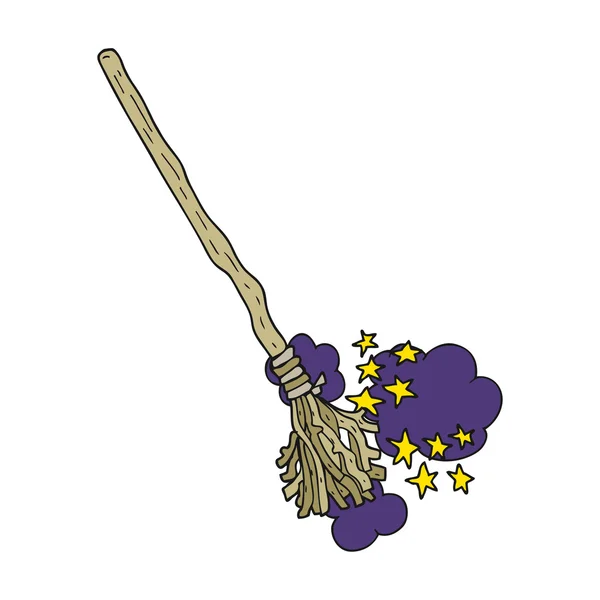 Cartoon magical broom — Stock Vector