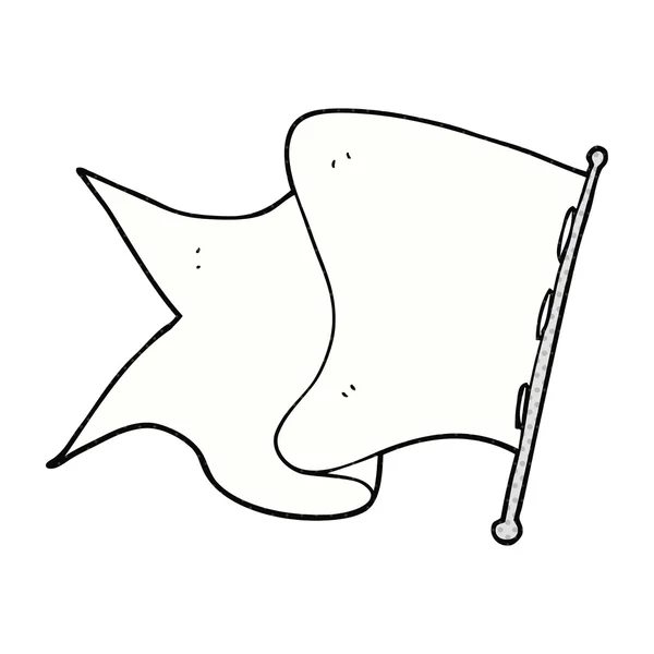 Bandiera bianca del fumetto — Vettoriale Stock