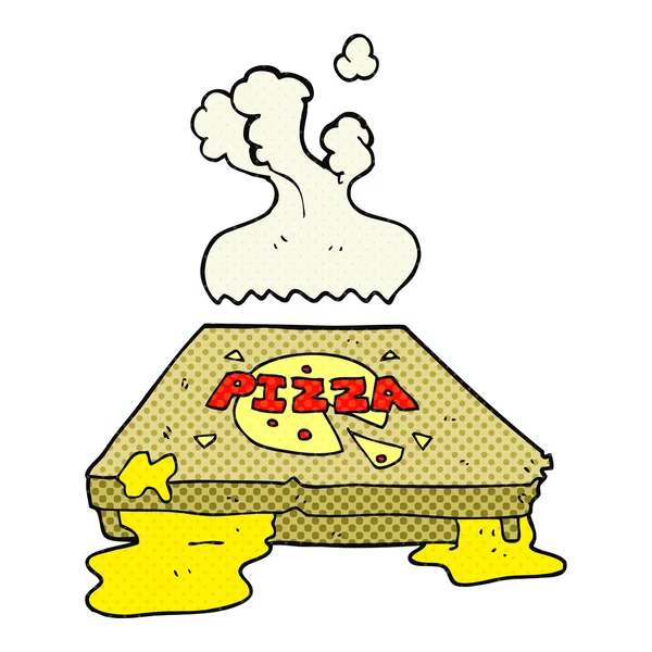 Pizza cartoon disegnata a mano libera — Vettoriale Stock