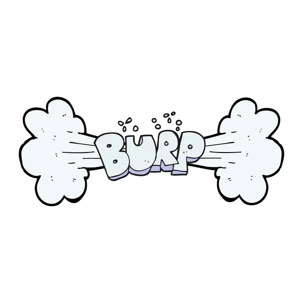 FreeHand getekende cartoon burp symbool — Stockvector