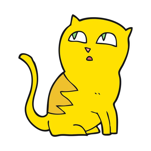 Gato de dibujos animados a mano alzada — Archivo Imágenes Vectoriales