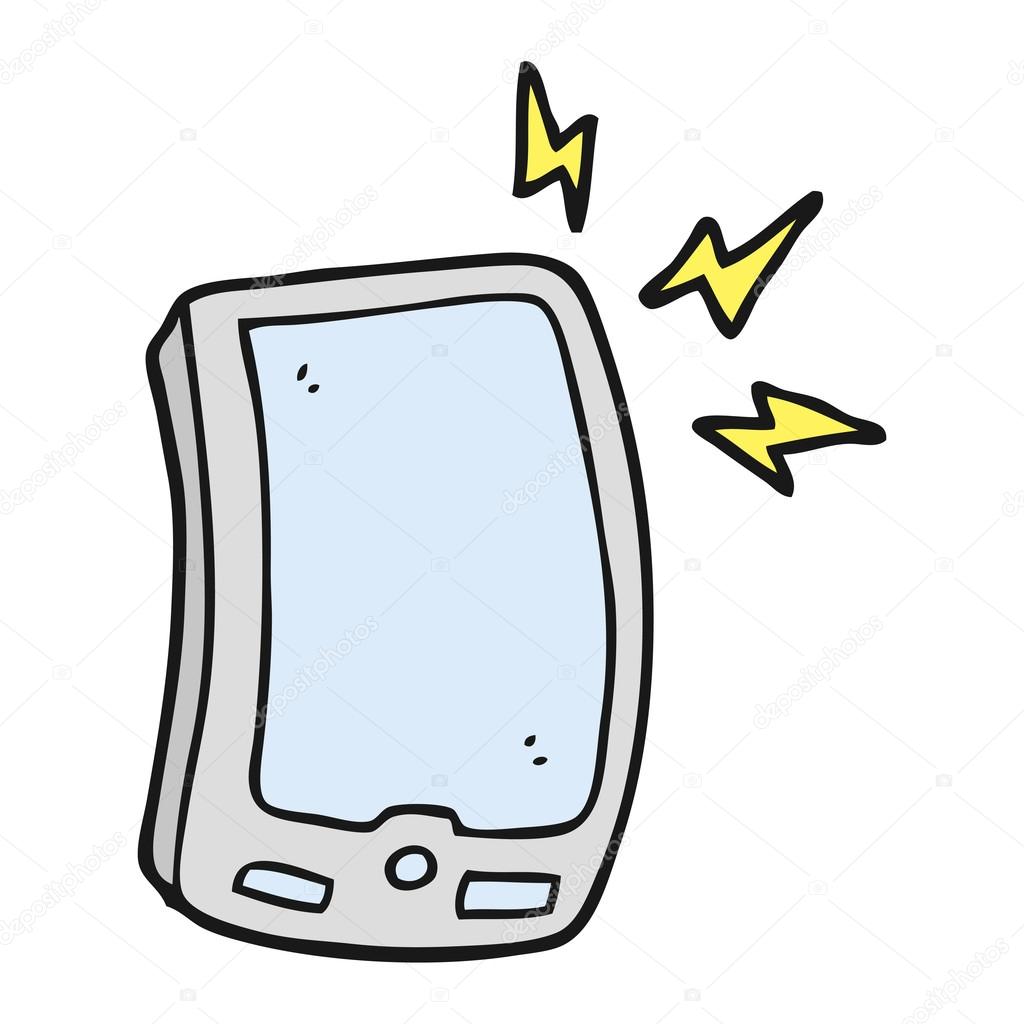 Cartoon mobile phone — Stock Vector © lineartestpilot #96470132