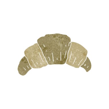 Retro karikatür kruvasan