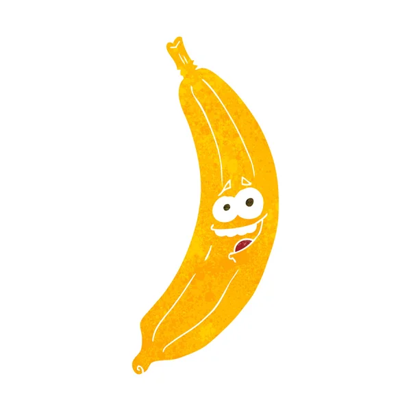 Banane dessin animé rétro — Image vectorielle