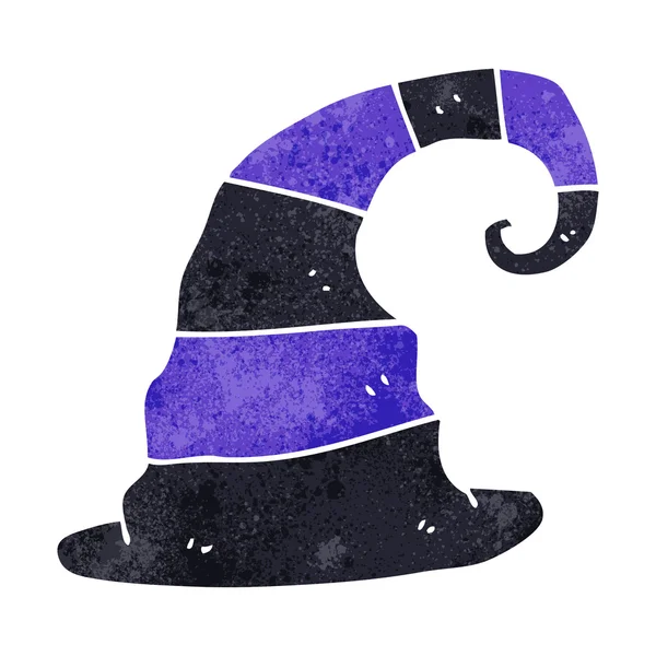 Retro kreskówka kapelusz czarownicy — Wektor stockowy
