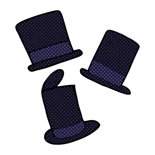 Cartoon top hats — Stock Vector