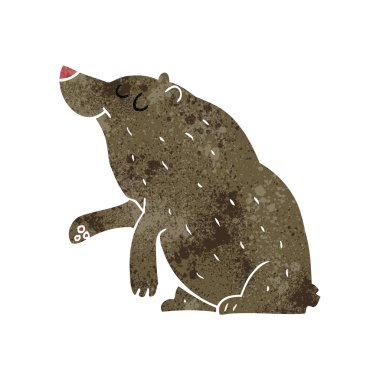 Retro karikatür ayı