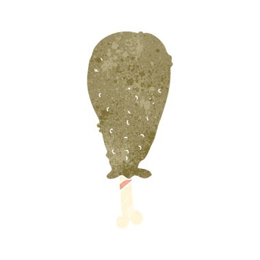 Retro karikatür tavuk budu