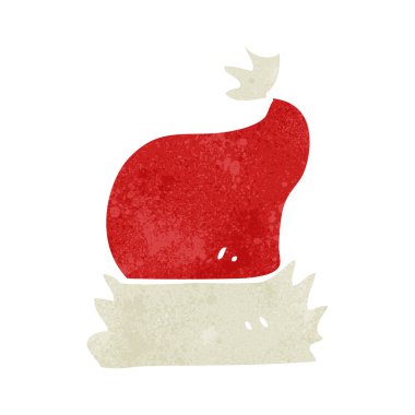 retro çizgi film Noel şapkası