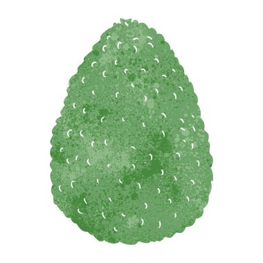 Retro karikatür avokado