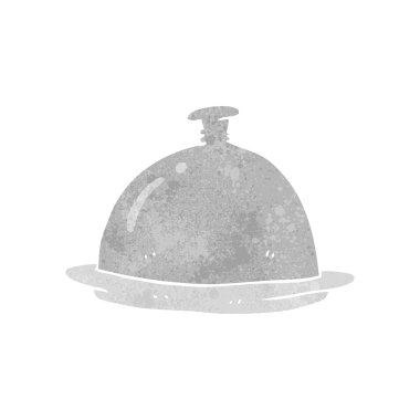 Retro karikatür yemek servisi