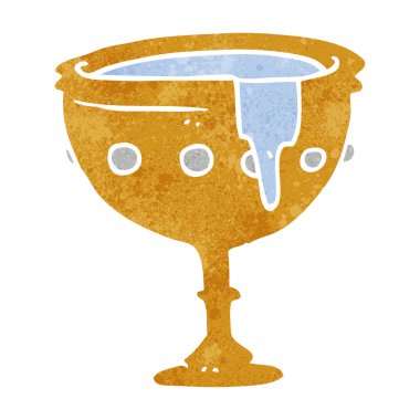 Retro karikatür Ortaçağ Kupası