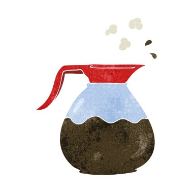 Retro karikatür kahve sürahisi