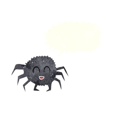 Retro karikatür örümcek