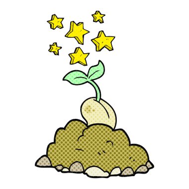 çizgi roman tarzı çizgi film tohum çimlenme