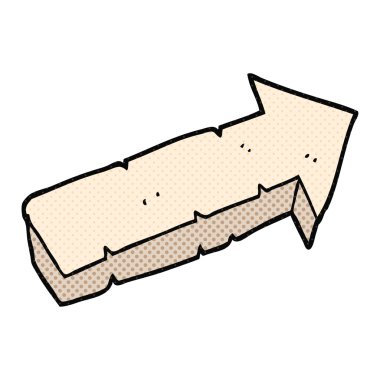 çizgi film taş işaret eden ok