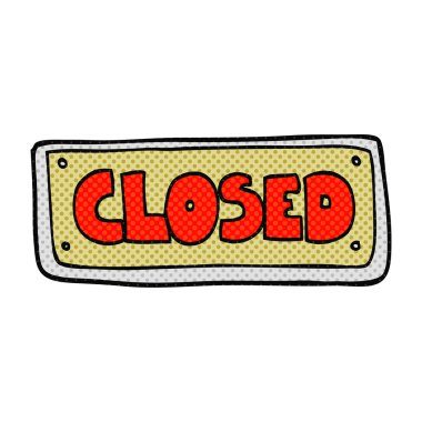 çizgi film kapalı dükkan işareti