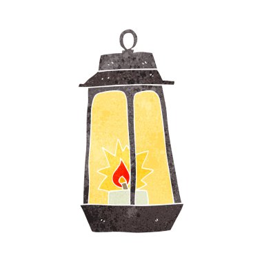 Retro karikatür fener