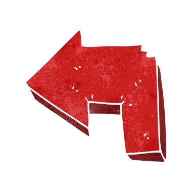 Retro karikatür yön oku