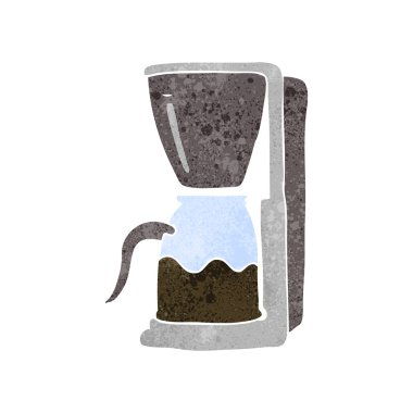 Retro karikatür kahve makinesi