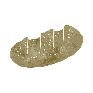 Retro karikatür ekmek