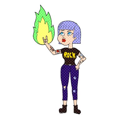 çizgi roman tarzı çizgi film kaya kız