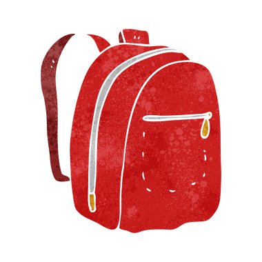 Retro çizgi film sırt çantası