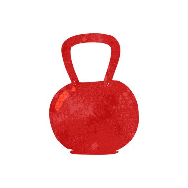 Retro çizgi film su ısıtıcısı çan