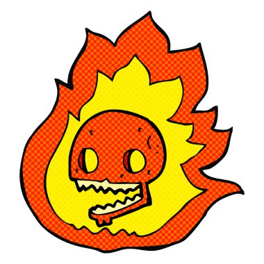 Kafatasında yakıcı çizgi roman tarzı çizgi film