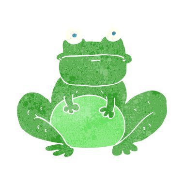 Retro karikatür kurbağa
