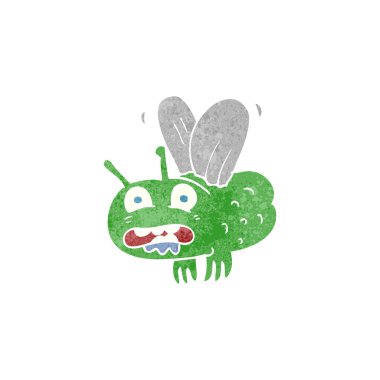 Retro karikatür sinek